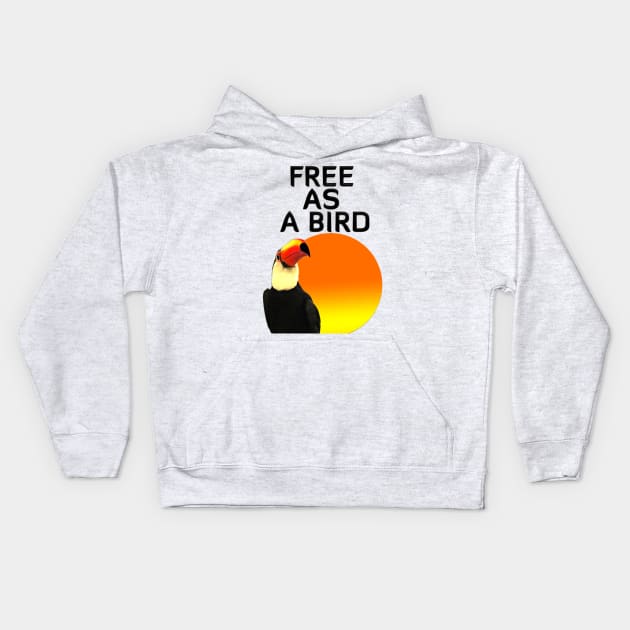 Free as a bird. Kids Hoodie by almohalla